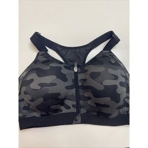 Sports‎ Bra Layers L Camouflage Zipper Racer back 3791